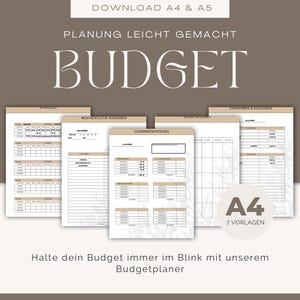 Planner PDF Financial Planner Templates for Monthly Budgeting Instant Download German A4 and A5
