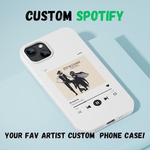 Custom Music Plaque Phone Case Album Cover for iPhone 15 14 13 12 | Samsung s23 s22 s21 | Flexi Case | Spotify Phone Case | Custom Song Case