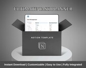Ultimate Task Planner, Notion Template, Productivity Dashboard, To-Do List, Kanban Board, Calendar, Priority System