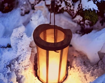 Viking Lantern, Large Medieval LANTERN, Viking Lamp, Candle light for Witcher, LARP historical reenactment