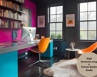 Zoom Virtual Background Vibrant Office Background | Virtual Workspace | Video Conference  Zoom Professional | Google Meet | Office Zoom Call
