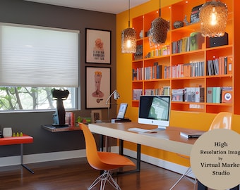 Zoom Virtual Background Modern Office Background | Virtual Workspace | Video Conference | Teams Background | Google Meet | Office Zoom Call