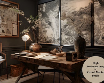 Zoom Background Japanese Theme Luxury Modern Office Background | Elevate Your Virtual Presence with Premium Zoom Backgrounds | Google Meet