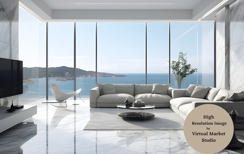 Zoom Background Luxury Modern Living Room With Marble Floor Elevate Your Virtual Presence With 