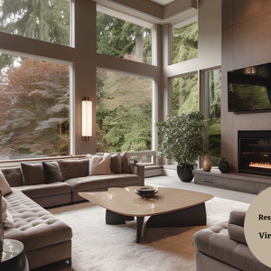 Zoom Virtual Background Living Room Background | Virtual Workspace | Video Conference | Teams Background | Google Meet | Office Zoom Call