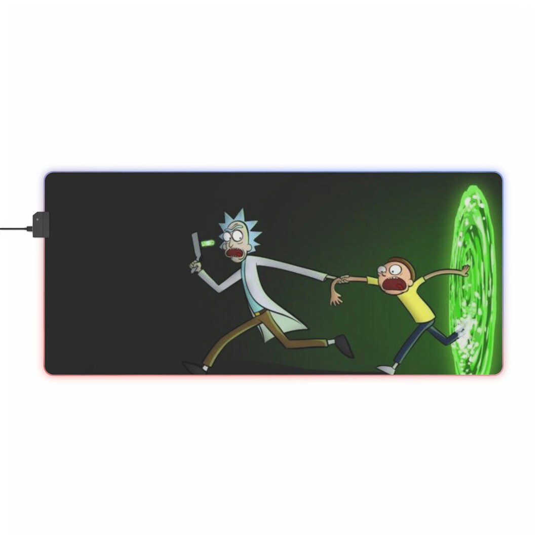 RGB Rick and Morty Custom Mousepad With LED Light Edges & Etsy