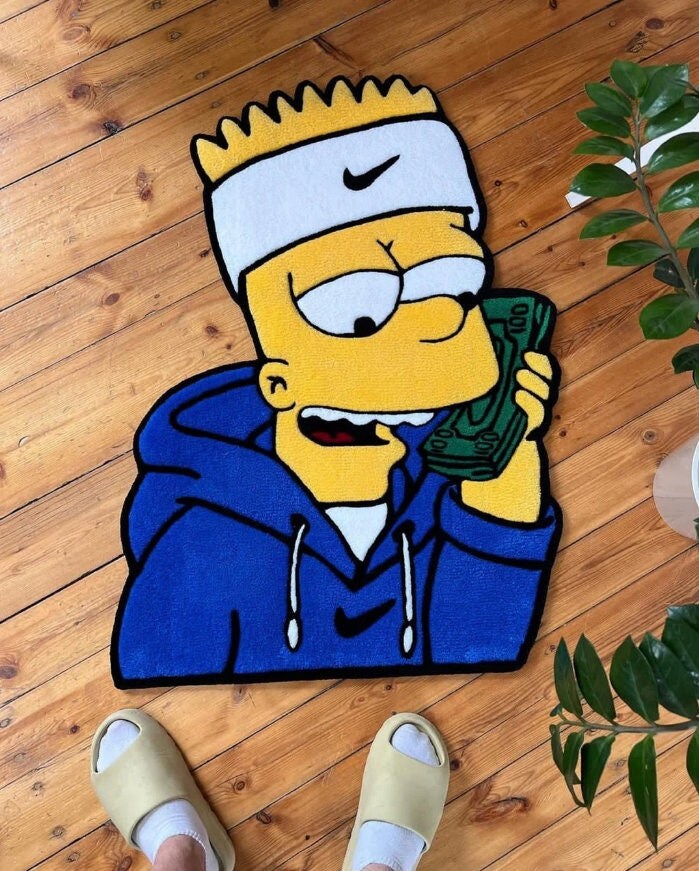 Download Sad Bart Simpson Phone Hearts Sneakers Wallpaper