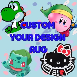 Custom Tufting Rug Your Design (any colors) / Custom Anime Tufted Rug / 100% Handmade Tufted Rug