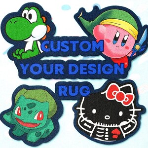 Custom Tufting Rug Your Design (any colors) / Custom Anime Tufted Rug / 100% Handmade Tufted Rug