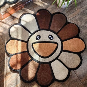 Takashi Murakami Tufted Rug | Murakami Rug | Flower Fluffy