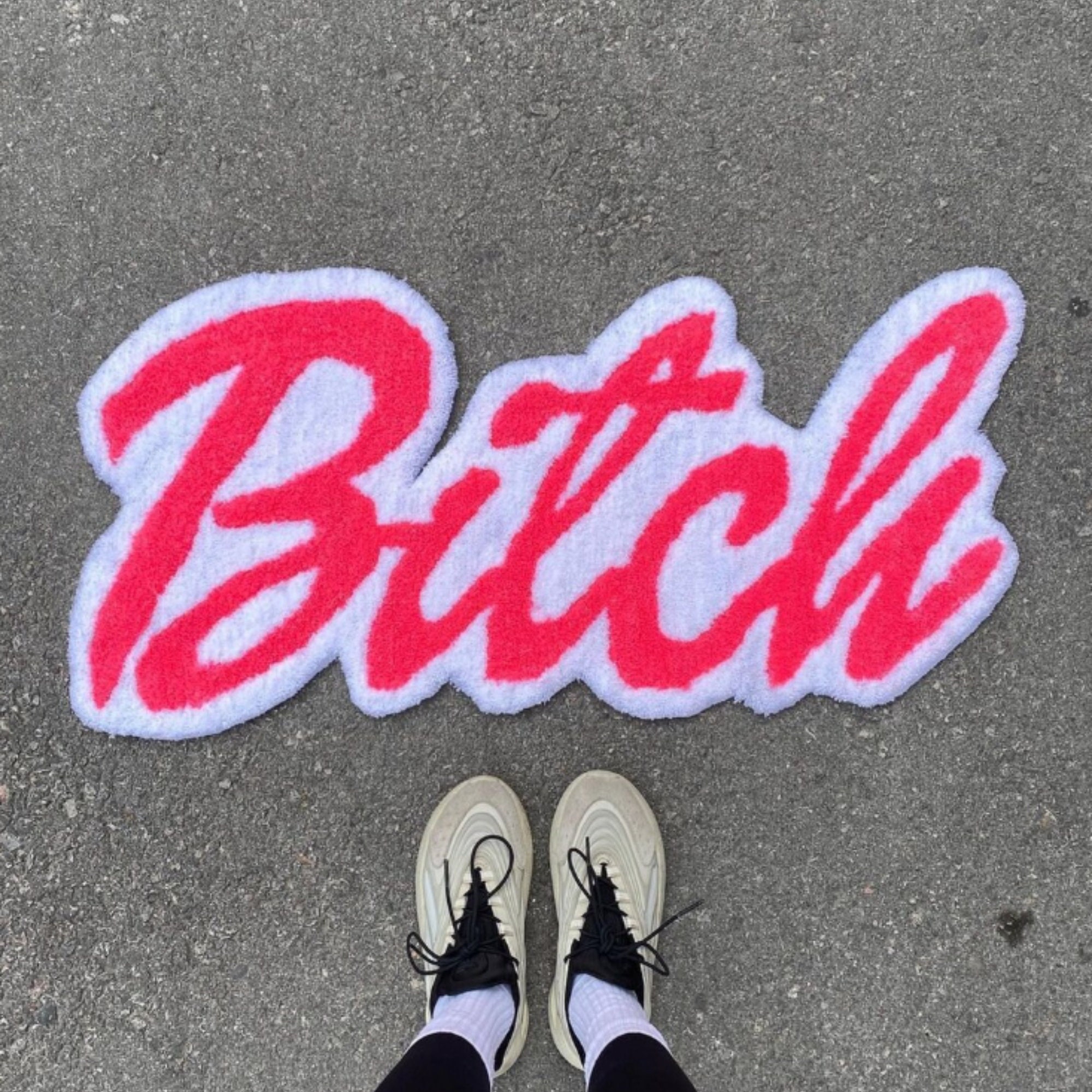 Bitch Tufted Rug Barbie Rug Pink Custom Rug - Etsy