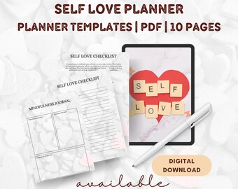 SELF LOVE PLANNER | Self Love printable | Self Love Planner | Self Help Journal | Self Care Planner | Self Love Planner Pdf