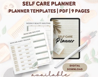 SELF CARE PLANNER | Self Care Tracker | Self Care Checklist | Self Care Journal | Self Love Printable | Digital Self Care Printable Pdf
