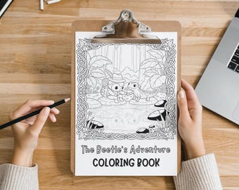 UPDATE - Printable Beetle Coloring Book – Funny Bug Coloring Pages for Kids | Insect Coloring Book PDF, Digital Download Activity