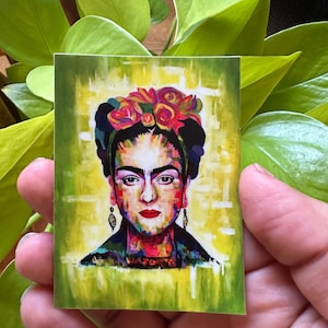 Frida khalo sticker, painter sticker, original painting sticker, mexican artist sticker, feminist sticker, waterproof sticker