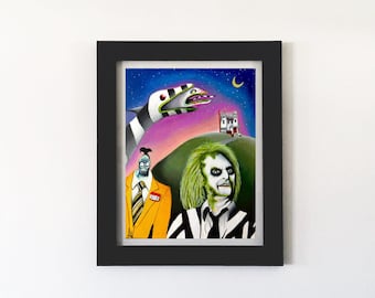 Beetlejuice High quality print, beetlejuice fan art, hand painted