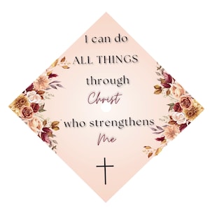 Bible verse Grad cap, Grad cap topper, High quality grad cap, Religion grad cap, already made grad cap