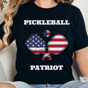 4th of July Pickleball Shirt, Pickleball Patriot T-Shirt – USA Flag Tee, Great Patriotic Gift for Birthday, July 4th & Christmas