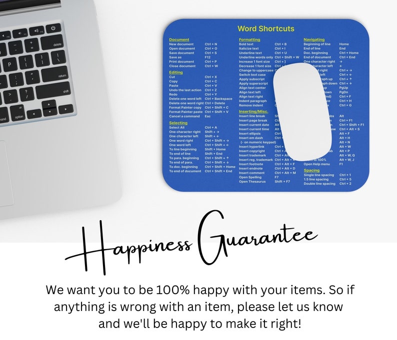 Excel Shortcuts Mouse Pad, Word Shortcuts, Keyboard Shortcuts, Office ...