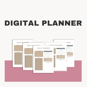 Digital Daily planner | Undated Goodnotes Planner| Goodnotes Template, iPad Planner, Printable planner, Editable Planner| minimalists
