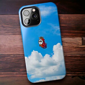 シャイガイ iPhone ケース | ユニークな iPhone 14、13、12 Pro Max、任天堂風、彼へのギフト、ボーイフレンドへのギフト、ビデオゲーム デザイン、マリオ デザイン