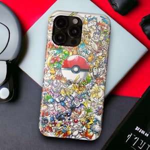 Vintage 151 Pokemon iPhone Hülle | Einzigartige iPhone 14, 13, 12 Pro Max, Nintendo inspiriert, Geschenk für ihn, Freund Geschenk, Videospiel Design Hüllen