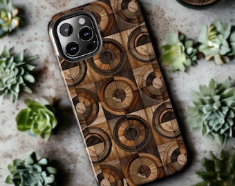 Coques pour iPhone avec découpes en bois, Case-Mate | iPhone unique 14, 13, 12 Pro Max et plus, design en bois, cadeau pour lui, cadeau petit ami, téléphone viril