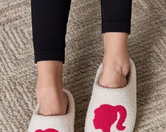 Barbiie Graphic Cozy Slippers