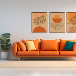 Earthy Tones Terracotta Bundle | Mid-Century Boho Wall Art Set of 3 | Minimalist Home Decor