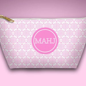 Chic Mahjong Tile Bag: Polyester Travel Pouch