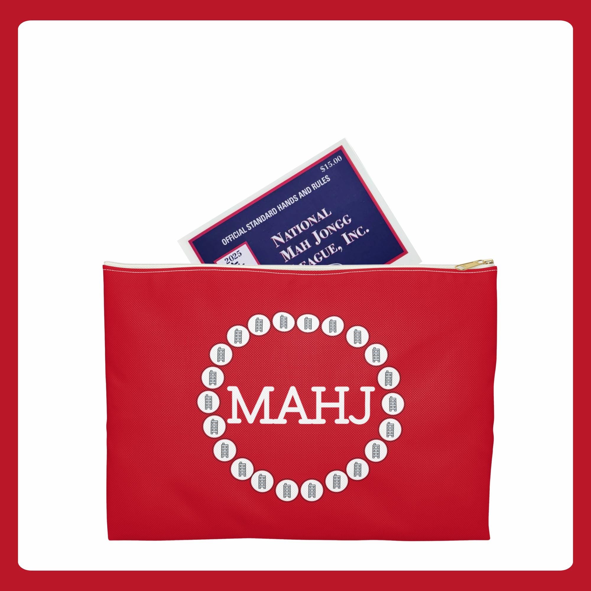 Mahjong Card Clutch: Polyester Travel Case with Zipper
