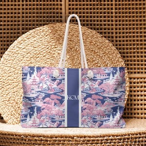 Personalized Chinoiserie Mahjong Bag, Chinoiserie Tote, Mah jongg Bag, Mah jong bag, Mah jong gifts, Mah jongg gift, Mahjong bag
