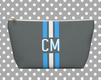 Make-uptasje met schaduwmonogram: gepersonaliseerd toilettasje