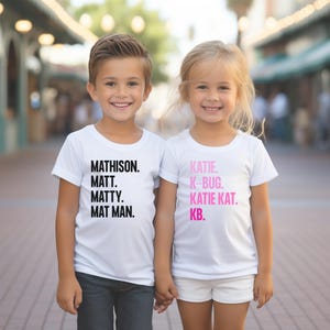 Nickname Shirt, Nickname shirt baby, Nickname shirts, Nickname tshirt, Baby Nickname Shirt, Kids name shirt, name kids shirt