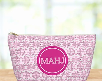 Chic Mahjong Tile Bag: Polyester Travel Pouch