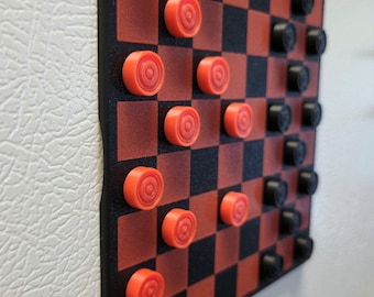 Magnetic Fridge Checkers Set – Fun Kitchen Game – Unique Decor