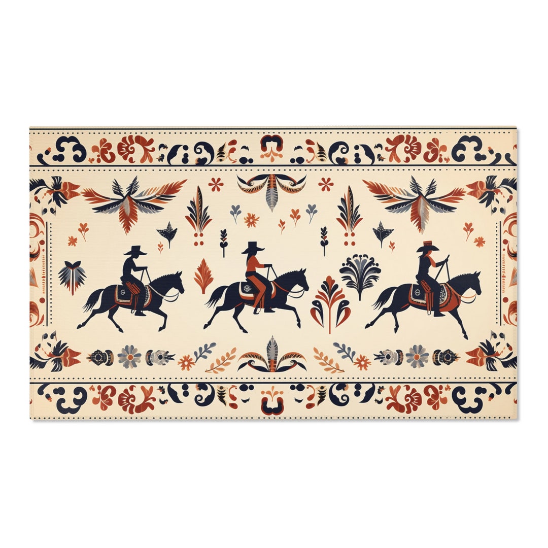 Western Rustic Area Rug Farmhouse Living Room Rug - Etsy