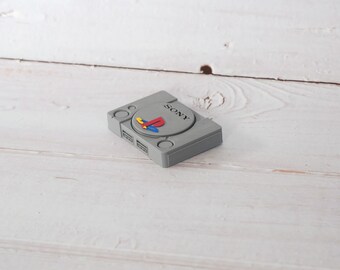 Miniature PlayStation 1 console     Dollhouse Miniature