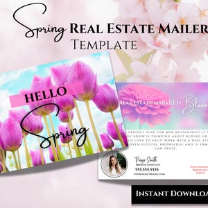 Frühling Postkarte - Grundbesitz Vorlage, Canva Farming Karte, Realtor Mailer, Sofort Download Social Media Realtor Post Digital