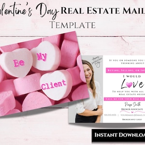 Valentinstag Postkarte, Makler Pop By Marketing, Canva PDF Mailer für Makler