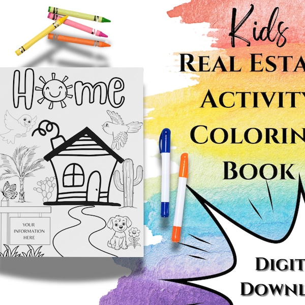 Texas Tag der offenen Tür für Kinder: Ausmalseiten für Kinder zum Thema Lone Star, familienfreundlich (druckbar, Makler-Vermarktungszubehör)