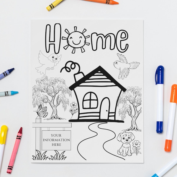Georgia, Open House Kids Activity Coloring Book, Real Estate Marketing, Open House Supplies, Realtor, Georgia Real Estate Agent, Georgia