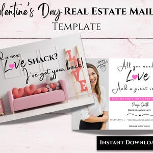 Cartão postal imobiliário do Dia dos Namorados, Agent Pop By Mailer, Canva PDF, ferramentas criativas de marketing imobiliário