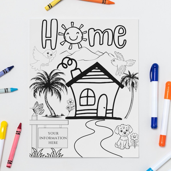 California, Open House Kids Activity Coloring Book, Real Estate Marketing, Open House Supplies, Realtor, California Real Estate Agent