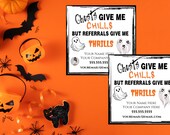 Realtor Halloween Gift Tags – Spooky Ghosts Pop By Template (Digital Download) Real Estate Marketing, Lead Generation