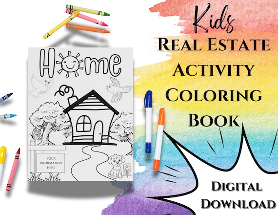 Open House Kids Activity Book - NJ Realtor Marketing Tool, Family Friendly Coloring Pages - Printable, Digital Download, 8.5x11