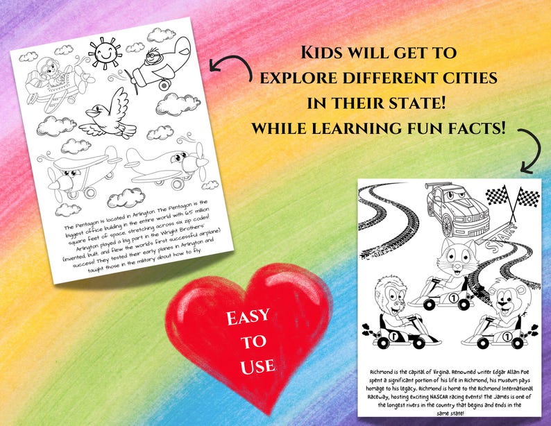 Virginia Real Estate Kids Activity Coloring Book, Realtor Branding, Open House, Agent Marketing, Lead Generation, Closing Gift, Pop By Gift image 4