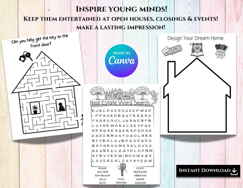 Virginia Real Estate Kids Activity Coloring Book, Realtor Branding, Open House, Agent Marketing, Lead Generation, Closing Gift, Pop By Gift image 2