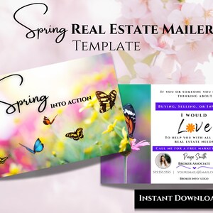 Carte postale printanière - modèle de marketing immobilier, conception sur toile, téléchargement immédiat Farming Card & Mailer pour agents immobiliers - publication sur les réseaux sociaux