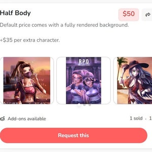 Custom &quot;Half Body&quot; Commission | 1 Character + Fully Rendered Background | Dead by Daylight